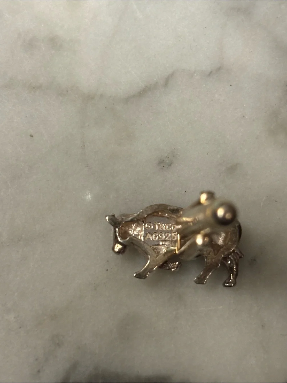 Tiffany & Co. .925 Silver Bulls and Bears Cufflinks with Box and all